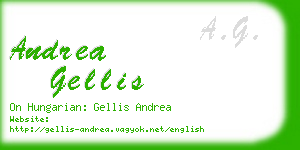 andrea gellis business card